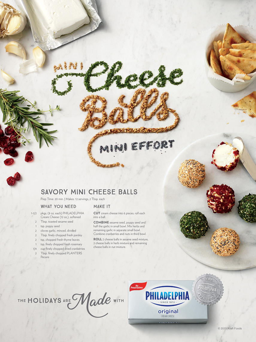 Advertising: Philadelphia Cream Cheese, Cheese Balls